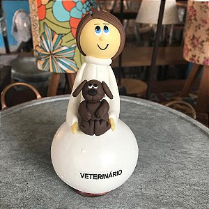 Boneco Decorativo Profissões Veterinário Cabaça