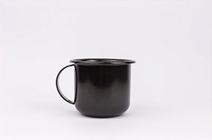 Caneca Esmaltada 70ml Preta