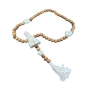 Terço de Mesa – Nossa Senhora (Madeira Maciça)