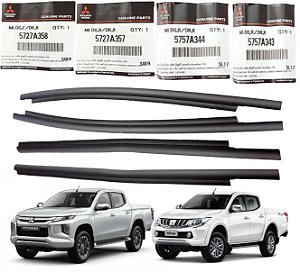 Kit 4 Pestanas Externas Portas L200 Triton Sport - Original