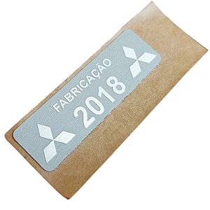 Plaqueta Ano Fabricacao 2018 Mitsubishi - Original