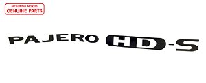Emblema Pajero Dakar HD-S cor Preto - Original