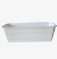 Vaso Jardineira Floreira Antidengue Colibri 11,52 litros 40X 18X 16cm Branco