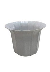 Vaso Plástico Cachepô Tulipa Canelada Colibri 13cm Mámore