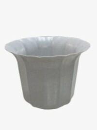 Vaso Plástico Cachepô Tulipa Canelada Colibri 18cm Mármore
