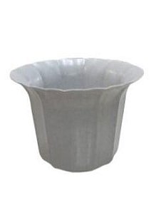 Vaso Plástico Cachepô Tulipa Canelada Colibri 23cm Mármore
