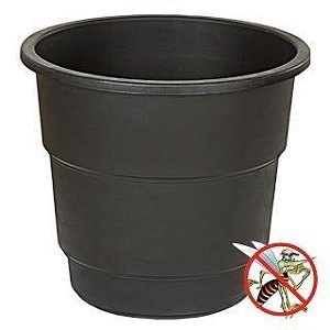 Vaso Plástico Antidengue Gradiente Colibri 30cm Preto