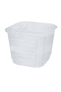 Cachepô Floreira Plástico Colibri 2,25 Litros 17 cm Mármore