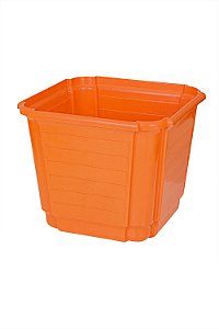 Cachepô Floreira Plástico Colibri 2,25 Litros 17 cm Laranja