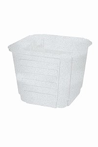 Cachepô Floreira Plástico Colibri 4,74 Litros 22 cm Mármore