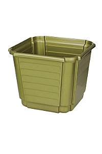 Cachepô Floreira Plástico Colibri 8,62 Litros 26 cm Ouro