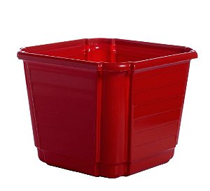 Cachepô Floreira Plástico Colibri 8,62 Litros 26 cm Vermelho