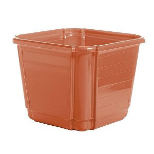 Cachepô Floreira Plástico Colibri 8,62 Litros 26 cm Terracota