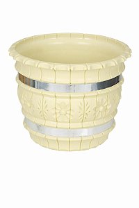 Cachepô Decorado Plástico Colibri 8,77 Litros 30 cm Marfim