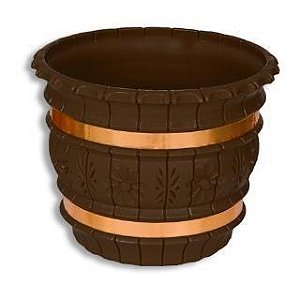 Cachepô Decorado Plástico Colibri 8,77 Litros 30 cm Tabaco