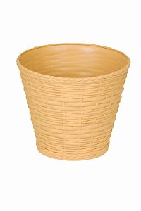 Cachepô Cesta Vime Plástico Colibri 3,98 Litros 23 cm Cerejeira
