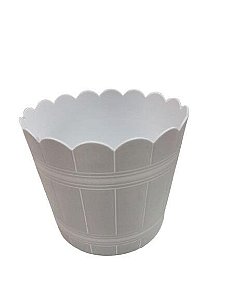 Cachepô Tina Plástico Colibri 1,65 Litros 17 cm Branca