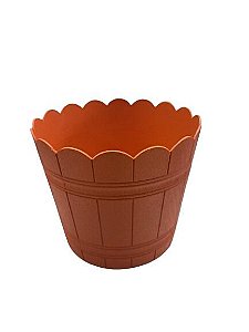Cachepô Tina Plástico Colibri 1,65 Litros 17 cm Laranja