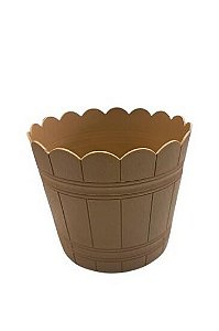 Cachepô Tina Plástico Colibri 1,65 Litros 17 cm Cerejeira