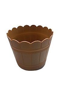 Cachepô Tina Plástico Colibri 1,65 Litros 17 cm Imbuia