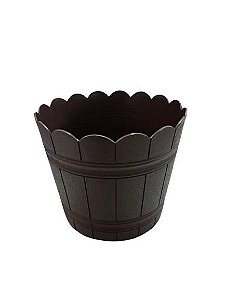 Cachepô Tina Plástico Colibri 1,65 Litros 17 cm Tabaco