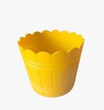 Cachepô Tina Plástico Colibri 1,65 Litros 17 cm Amarelo