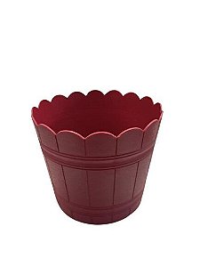 Cachepô Tina Plástico 1,65 Litros 17 cm Vermelho Ferrari