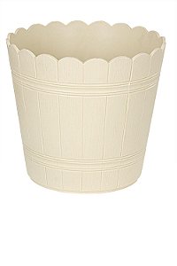 Cachepô Tina Plástico Colibri 9,87 Litros 29 cm Marfim