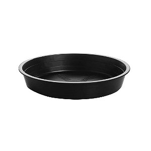 Prato Plástico Para Vaso 15 cm Preto