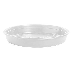 Prato Plástico Para Vaso 17 cm Branco