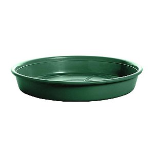 Prato Plástico Para Vaso 20 cm Verde Escuro