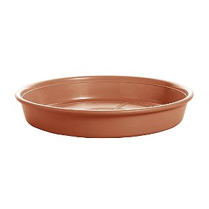 Prato Plástico Para Vaso 20 cm Terracota