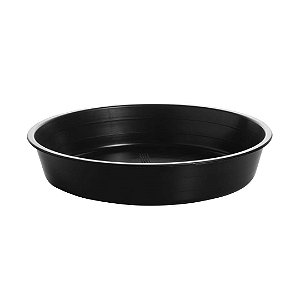 Prato Plástico Para Vaso 20 cm Preto