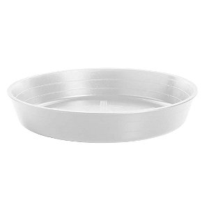 Prato Plástico Para Vaso 31 cm Branco