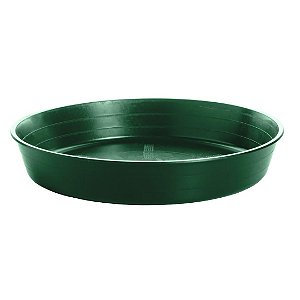 Prato Plástico Para Vaso 31 cm Verde Escuro