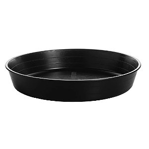 Prato Plástico Para Vaso 31 cm Preto