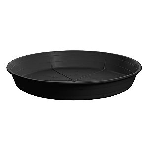 Prato Plástico Para Vaso 33 cm Preto