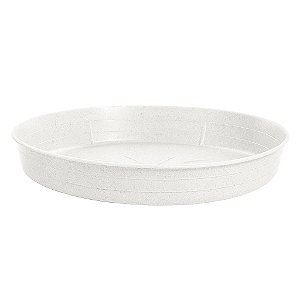 Prato Plástico Para Vaso 37 cm Mármore
