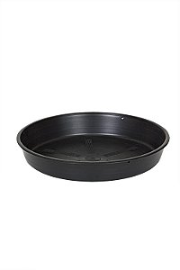 Prato Plástico Para Vaso 43 cm Preto