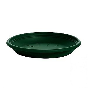 Prato Napoli Plástico Para Vaso 19 cm Verde Escuro