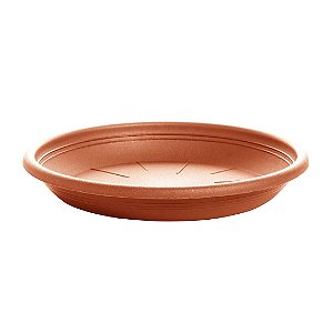 Prato Napoli Plástico Para Vaso 19 cm Terra Cota