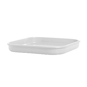 Prato Plástico para Floreira Quadrado 22cm Branco