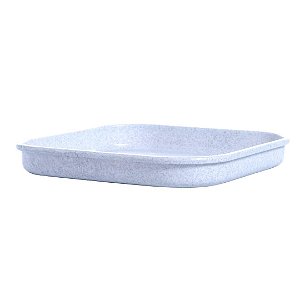 Prato Plástico para Floreira Quadrado 22cm Mármore