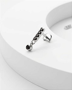 Labret com pedras Black