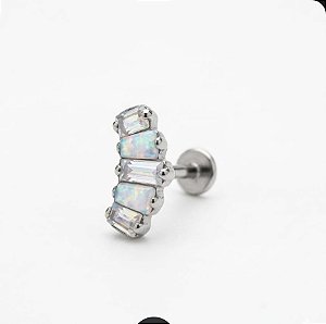 Labret Cluster de Titânio para Piercing