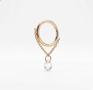 Argola com Pingente em Aço Cirúrgico