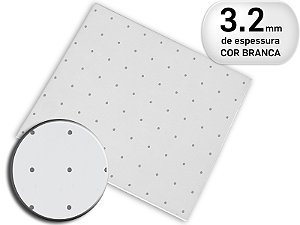 Placa de termoplástico para Órteses - EZEFORM BRANCA PERFURADA46cm X 61cm X 3,2mm