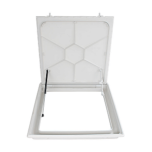 Tampa Utildecor Articulada/Amortecedor e Rebaixada C/ Grelha Oculta 90x90cm