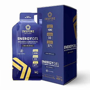 Gel de Carboidrato Sem Cafeína 40g caixa com 10 unidades Inspire Nutrition