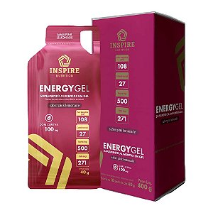 Gel de Carboidrato Com Cafeína 40g Caixa com 10 unidades Inspire Nutrition